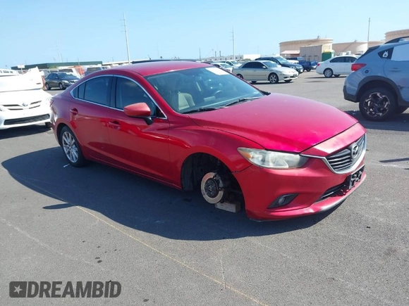 2016 Mazda 6 i Sport with VIN JM1GJ1U55G1436032, listed as a IAAI auction lot 41547828 with 114,637 mi miles and . Bid and sale history available at carsss.com. Image 1.