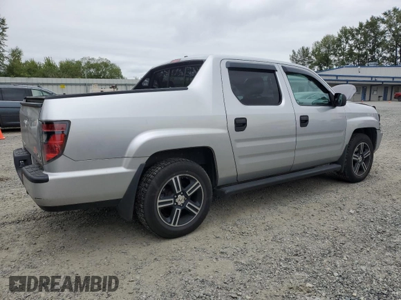 2014 Honda Ridgeline Sport with VIN 5FPYK1F7XEB011983, listed as a Copart auction lot 64146835 with 121,345 mi miles and Salvage title. Bid and sale history available at DreamBid. Image 3.