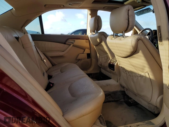 2000 Mercedes-Benz S-Class with VIN WDBNG75JXYA069214, listed as a Copart auction lot 49356555 with 0 mi miles and Salvage Title. Bid and sale history available at carsss.com. Image 10.
