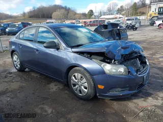 2013 Chevrolet Cruze LS with VIN 1G1PA5SGXD7302629, listed as a IAAI auction lot 41213864 with 106,062 mi miles. Bid and sale history available at carsss.com. Image 1.