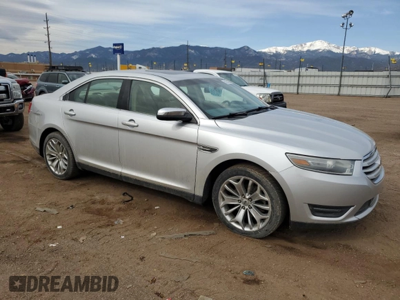 2013 Ford Taurus Limited with VIN 1FAHP2F82DG235526, listed as a Copart auction lot 52051365 with 106,459 mi miles and Salvage Title. Bid and sale history available at DreamBid. Image 4.