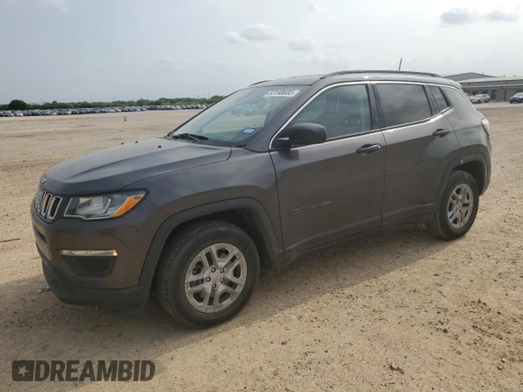 2019 Jeep Compass Sport with VIN 3C4NJCAB9KT614670, listed as a Copart auction lot 53198685 with 60,539 mi miles and Clean title. Bid and sale history available at DreamBid. Image 1.