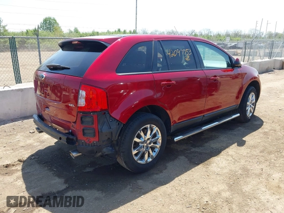 2013 Ford Edge SEL with VIN 2FMDK3JC2DBE36967, listed as a IAAI auction lot 42097753 with 137,322 mi miles. Bid and sale history available at carsss.com. Image 4.