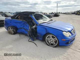 2005 Mercedes-Benz CLK-Class AMG with VIN WDBTK76G55T048893, listed as a Copart auction lot 80762754 with 0 mi miles and Salvage Title. Bid and sale history available at carsss.com. Image 4.
