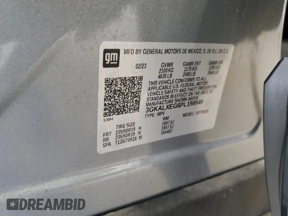 2023 GMC Terrain Denali z VIN 3GKALXEG6PL198949, wystawiony jako Copart lot #62277285 z przebiegiem Nie podano mil oraz Nie do naprawy • Non repairable. Historia ofert i sprzedaży dostępna na DreamBid. Obrazek 14.