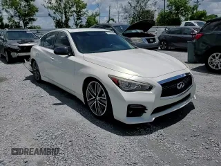 2015 Infiniti Q50 Sport with VIN JN1BV7AP4FM344160, listed as a Copart auction lot 61480985 with 99,666 mi miles and Salvage title. Bid and sale history available at DreamBid. Image 13.