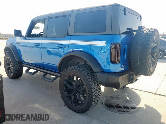 2022 Ford Bronco with VIN 1FMEE5DP8NLB44859, listed as a Copart auction lot 49328065 with 46,826 mi miles and Salvage Title. Bid and sale history available at DreamBid. Image 2.