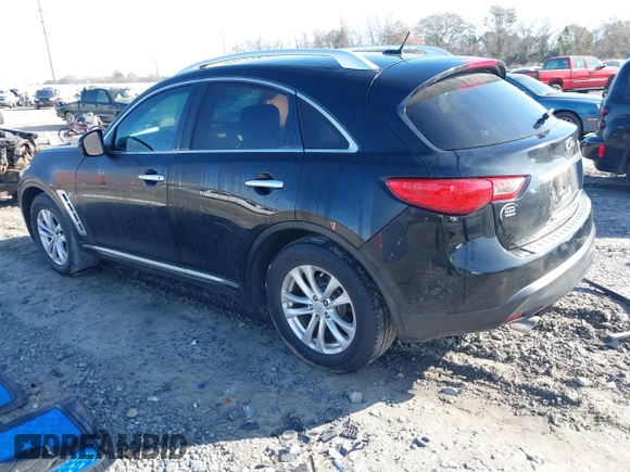 2014 Infiniti QX70 with VIN JN8CS1MU2EM451932, listed as a IAAI auction lot 41439834 with 125,781 mi miles and . Bid and sale history available at DreamBid. Image 3.