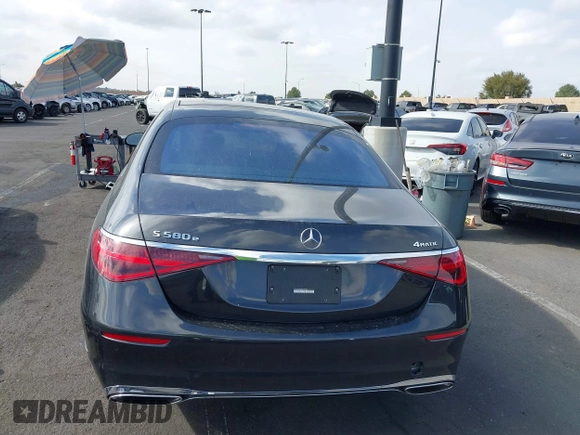 2023 Mercedes-Benz S 580e with VIN W1K6G6KB2PA198095, listed as a IAAI auction lot 41506845 with 29,903 mi miles and . Bid and sale history available at DreamBid. Image 17.
