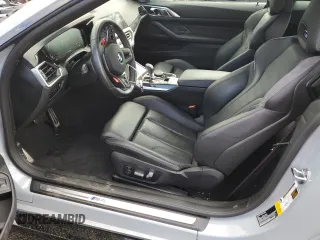 2021 BMW M4 Competition with VIN WBS33AZ01MCG92055, listed as a Copart auction lot 76618174 with 15,766 mi miles and Salvage Title. Bid and sale history available at carsss.com. Image 7.