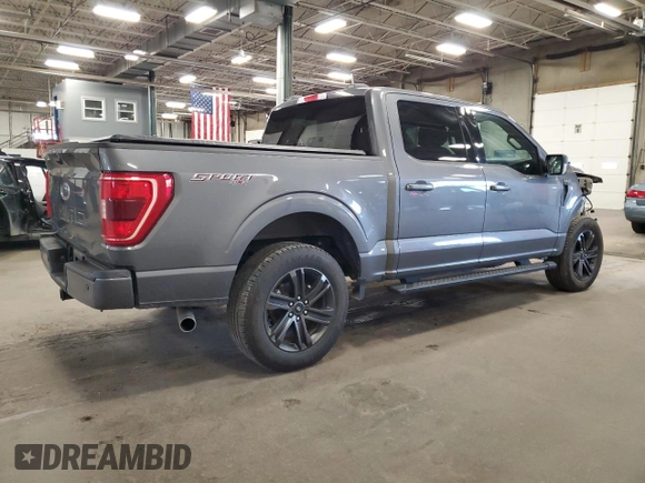 2021 Ford F-150 XL with VIN 1FTFW1E55MFA52455, listed as a Copart auction lot 57447905 with 93,373 mi miles and Salvage title. Bid and sale history available at DreamBid. Image 3.