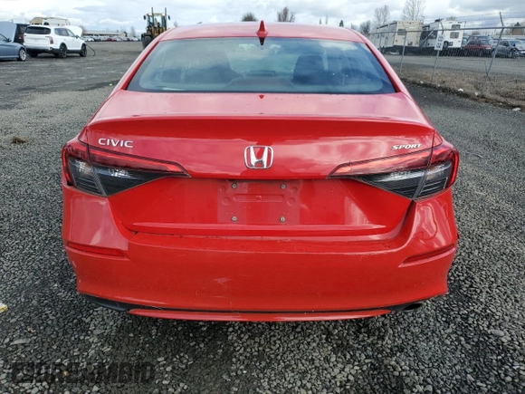 2022 Honda Civic Sedan Sport with VIN 2HGFE2F59NH500351, listed as a Copart auction lot 49440725 with 60,425 mi miles and Salvage Title. Bid and sale history available at carsss.com. Image 6.