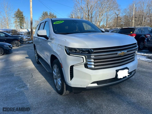 2021 Chevrolet Tahoe High Country with VIN 1GNSKTKL8MR400862, listed as a Copart auction lot 43861145 with 91,710 mi miles and Clean Title. Bid and sale history available at carsss.com. Image 2.