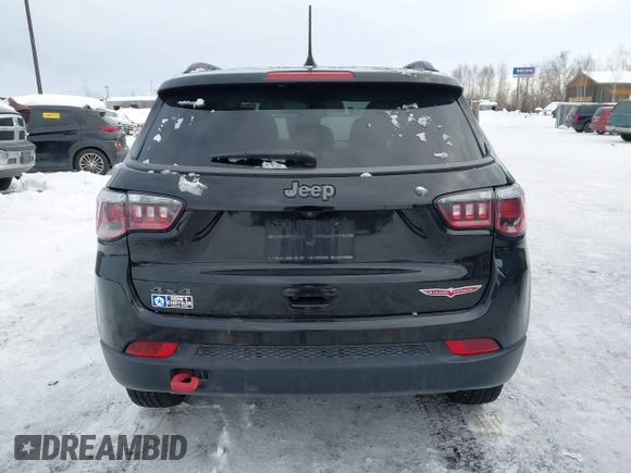 2018 Jeep Compass Trailhawk with VIN 3C4NJDDB3JT450932, listed as a IAAI auction lot 41616316 with 107,198 mi miles and . Bid and sale history available at DreamBid. Image 16.