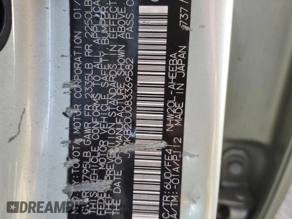 2008 Toyota Prius with VIN JTDKB20U083369582, listed as a Copart auction lot 88164455 with 298,419 mi miles and Salvage Title. Bid and sale history available at carsss.com. Image 14.