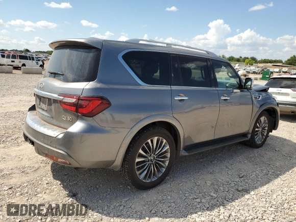 2021 Infiniti QX80 SENSORY with VIN JN8AZ2BC6M9475879, listed as a Copart auction lot 70437604 with 0 mi miles and Salvage Title. Bid and sale history available at carsss.com. Image 3.