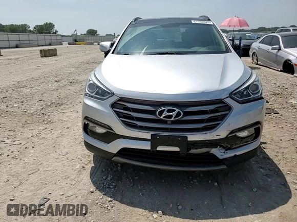 2017 Hyundai Santa Fe 2.4L with VIN 5XYZUDLB9HG491173, listed as a Copart auction lot 61109325 with 104,303 mi miles and Salvage title. Bid and sale history available at DreamBid. Image 14.