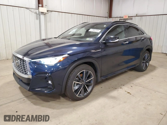 2024 Infiniti QX55 Essential with VIN 3PCAJ5KR9RF108982, listed as a Copart auction lot 47982205 with 8,285 mi miles and Salvage Title. Bid and sale history available at DreamBid. Image 1.