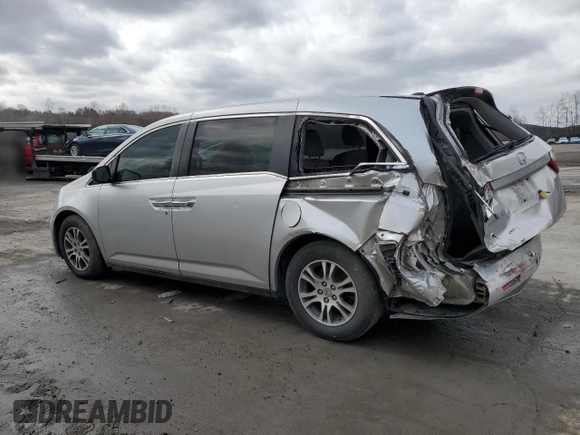 2011 Honda Odyssey EX-L with VIN 5FNRL5H63BB098661, listed as a Copart auction lot 52566345 with 177,071 mi miles and Salvage Title. Bid and sale history available at DreamBid. Image 2.
