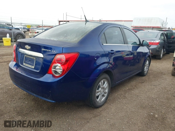 2013 Chevrolet Sonic LT with VIN 1G1JC5SH9D4160364, listed as a IAAI auction lot 42063359 with 111,222 mi miles and . Bid and sale history available at DreamBid. Image 4.