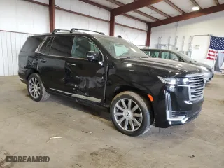 2022 Cadillac Escalade Premium Luxury Platinum with VIN 1GYS4DKLXNR273696, listed as a Copart auction lot 78257254 with 25,274 mi miles and Salvage Title. Bid and sale history available at carsss.com. Image 4.