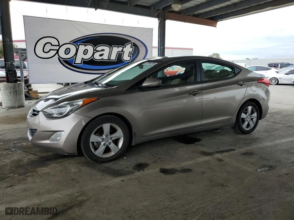 2013 Hyundai Elantra GLS PZEV with VIN 5NPDH4AE2DH290987, listed as a Copart auction lot 53750235 with 119,328 mi miles and Salvage Title. Bid and sale history available at carsss.com. Image 1.
