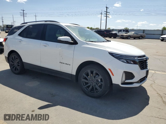 2022 Chevrolet Equinox RS with VIN 3GNAXWEV5NS113344, listed as a Copart auction lot 54117825 with 37,261 mi miles and Salvage title. Bid and sale history available at DreamBid. Image 4.