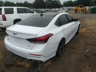 2018 Genesis G80 Sport with VIN KMHGN4JB2JU222617, listed as a IAAI auction lot 42419952 with 70,390 mi miles and . Bid and sale history available at DreamBid. Image 4.