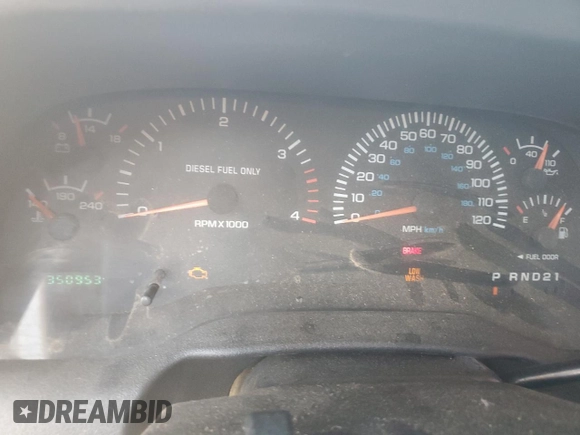 2001 Dodge Ram 2500 with VIN 3B7KF236X1G197808, listed as a Copart auction lot 72450104 with 350,953 mi miles and Salvage Title. Bid and sale history available at carsss.com. Image 9.