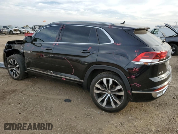 2021 Volkswagen Atlas SEL Premium R-Line with VIN 1V2FE2CA1MC205020, listed as a Copart auction lot 77742994 with 25,047 mi miles and Salvage title. Bid and sale history available at DreamBid. Image 2.