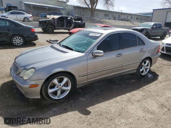 2004 Mercedes-Benz C 230 Kompressor with VIN WDBRF40J94A600164, listed as a Copart auction lot 49136345 with Not Provided miles and Salvage Title. Bid and sale history available at DreamBid. Image 1.