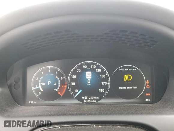 2018 Jaguar XJ Portfolio with VIN SAJWJ2GD9J8W15744, listed as a Copart auction lot 46645935 with 54,185 mi miles and Clean Title. Bid and sale history available at DreamBid. Image 9.