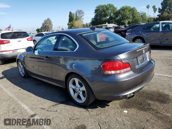 2008 BMW 1 Series 128i with VIN WBAUP93588VF47802, listed as a Copart auction lot 50807405 with 108,162 mi miles and Clean title. Bid and sale history available at DreamBid. Image 2.