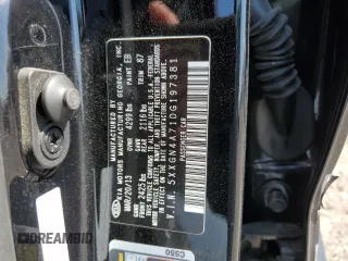 2013 Kia Optima EX z VIN 5XXGN4A71DG197381, wystawiony jako Copart lot #53619615 z przebiegiem 100 873 mil mil oraz Szkoda całkowita • Salvage title. Historia ofert i sprzedaży dostępna na DreamBid. Obrazek 14.