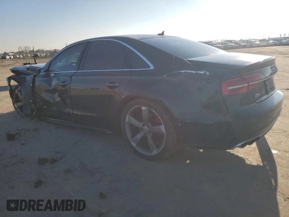 2015 Audi S8 с VIN WAUK2AFD5FN009448, выставлен на аукционе Copart как лот 87745715 с пробегом 96 490 миль миль и Списание • Salvage title. История ставок и продаж доступна на DreamBid. Изображение 2.