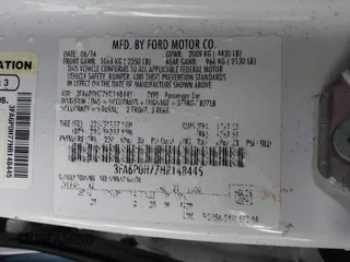 2017 Ford Fusion SE with VIN 3FA6P0H77HR148445, listed as a IAAI auction lot 41845087 with 186,384 mi miles. Bid and sale history available at carsss.com. Image 9.