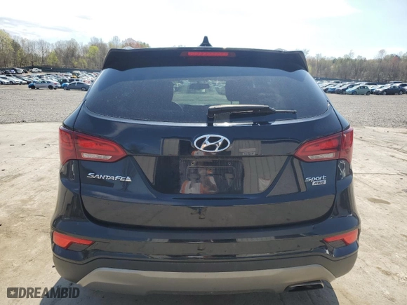 2017 Hyundai Santa Fe Sport 2.4L with VIN 5NMZUDLB2HH052287, listed as a Copart auction lot 53616225 with 126,393 mi miles and Salvage Title. Bid and sale history available at carsss.com. Image 6.