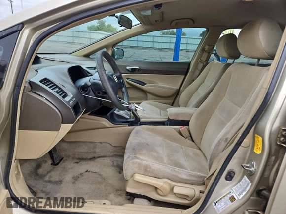2008 Honda Civic LX with VIN 1HGFA16558L069651, listed as a Copart auction lot 54701515 with 169,910 mi miles and Clean Title. Bid and sale history available at DreamBid. Image 7.