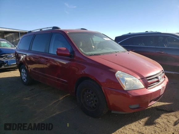 2007 Kia Sedona EX with VIN KNDMB233X76109232, listed as a Copart auction lot 77384063 with 208,774 mi miles and Clean Title. Bid and sale history available at carsss.com. Image 4.