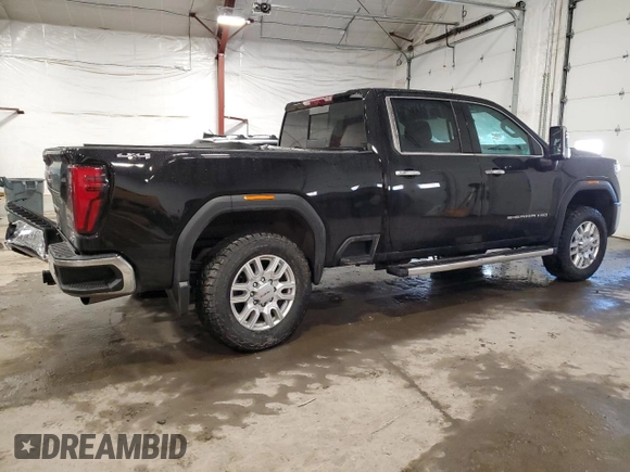 2024 GMC Sierra 2500HD SLT with VIN 1GT49NEY3RF250443, listed as a Copart auction lot 46684495 with 27,992 mi miles and Salvage title. Bid and sale history available at DreamBid. Image 3.