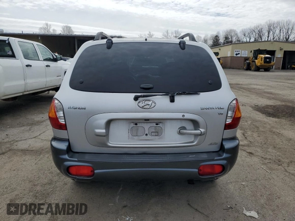 2002 Hyundai Santa Fe GLS with VIN KM8SC73D42U208557, listed as a Copart auction lot 51815115 with 124,730 mi miles and Clean Title. Bid and sale history available at carsss.com. Image 6.