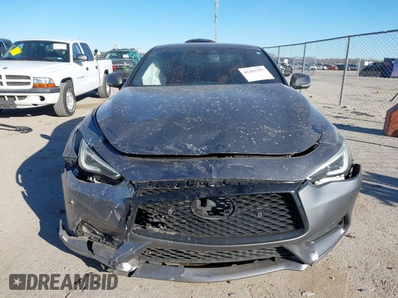 2022 Infiniti Q60 Red Sport 400 with VIN JN1FV7LL2NM680688, listed as a IAAI auction lot 41263397 with 14,001 mi miles and . Bid and sale history available at DreamBid. Image 12.