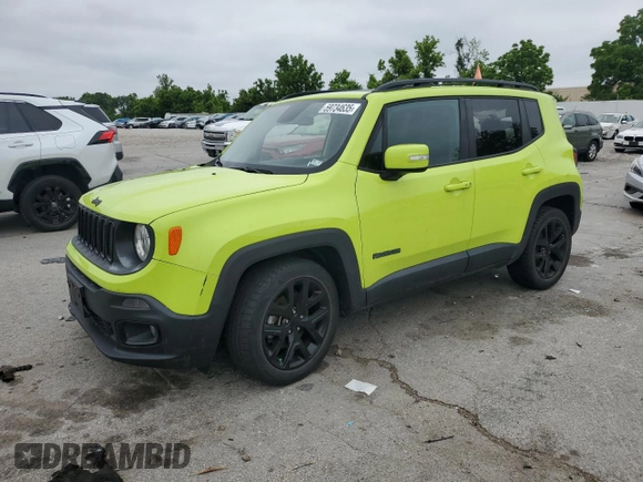 2017 Jeep Renegade Altitude z VIN ZACCJABB9HPF62841, wystawiony jako Copart lot #59734635 z przebiegiem 41 334 mil mil oraz Szkoda całkowita • Salvage title. Historia ofert i sprzedaży dostępna na DreamBid. Obrazek 1.