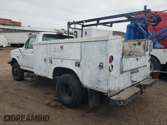 1997 Ford F-350 with VIN 1FDKF38G8VEB54732, listed as a Copart auction lot 50266795 with Not Provided miles and Salvage Title. Bid and sale history available at DreamBid. Image 2.