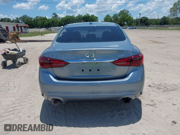 2018 Infiniti Q50 3.0t LUXE with VIN JN1EV7AP1JM361018, listed as a IAAI auction lot 39463706 with 45,648 mi miles. Bid and sale history available at carsss.com. Image 16.