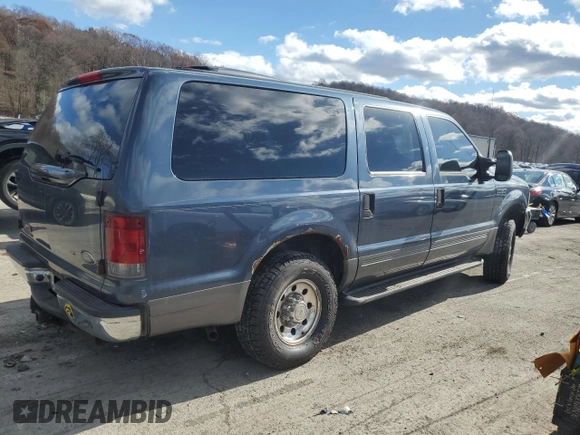 2003 Ford Excursion XLT with VIN 1FMNU41S73EB25176, listed as a Copart auction lot 79601554 with 326,945 mi miles and Salvage Title. Bid and sale history available at DreamBid. Image 3.