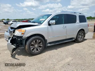 2015 Nissan Armada SV z VIN 5N1BA0ND4FN618575, wystawiony jako Copart lot #58260845 z przebiegiem Nie podano mil oraz Czysty tytuł • Clean title. Historia ofert i sprzedaży dostępna na DreamBid. Obrazek 1.