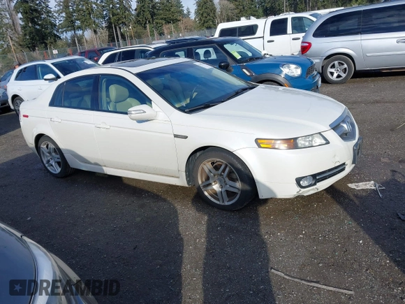 2008 Acura TL with VIN 19UUA66268A001252, listed as a IAAI auction lot 41477082 with 117,405 mi miles. Bid and sale history available at carsss.com. Image 1.