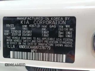 2022 Kia Seltos S z VIN KNDEUCAA6N7276779, wystawiony jako Copart lot #54263225 z przebiegiem 29 945 mil mil oraz Szkody całkowita. Historia ofert i sprzedaży dostępna na DreamBid. Obrazek 13.