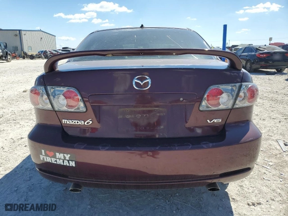 2006 Mazda Mazda6 Grand Touring s with VIN 1YVHP80D165M07265, listed as a Copart auction lot 73018174 with 0 mi miles and Salvage Title. Bid and sale history available at carsss.com. Image 6.